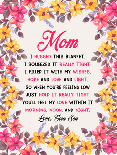 Mom You Will My Love In It – Coral Fleece Blanket